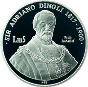 Malta 5 Liri Grand commander Sir Adriano Dingli 2003 Proof KM# 120 SIR ADRIANO DINGLI 1817 - 1900 LM5 PRIM IMHALLEF NGB coin reverse Malta 5 Liri Grand commander Sir Adriano Dingli 2003 Proof KM# 120 SIR ADRIANO DINGLI 1817 - 1900 LM5 PRIM IMHALLEF NGB coin reverse