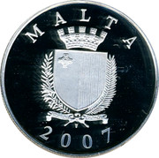 Malta 5 Liri Jean de la Valette (2007) Proof KM# 123 MALTA 2007 coin obverse Malta 5 Liri Jean de la Valette (2007) Proof KM# 123 MALTA 2007 coin obverse