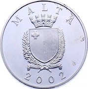 Malta 5 Liri Nicolo Isouard 2002 Proof KM# 118 MALTA 2002 coin obverse Malta 5 Liri Nicolo Isouard 2002 Proof KM# 118 MALTA 2002 coin obverse
