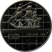 Malta 5 Liri Strangier 1984 Prooflike KM# 67 STRANGIER 1813 MALTESE MARITIME HISTORY LM 5 coin reverse Malta 5 Liri Strangier 1984 Prooflike KM# 67 STRANGIER 1813 MALTESE MARITIME HISTORY LM 5 coin reverse