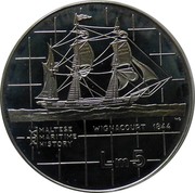 Malta 5 Liri Wignacourt 1984 Prooflike KM# 69 WIGNACOURT 1844 MALTESE MARITIME HISTORY LM 5 coin reverse Malta 5 Liri Wignacourt 1984 Prooflike KM# 69 WIGNACOURT 1844 MALTESE MARITIME HISTORY LM 5 coin reverse