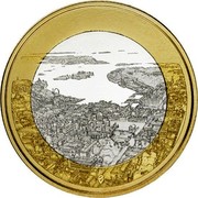 Finland 5€ (Maritime Helsinki's View) - coin reverse