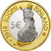 Finland 5€ National Park Oulanka River 2018 2018 SUOMI FINLAND 5€ coin obverse