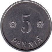 Finland 5 Pennia Trial strike 1918 very rare KM# TS6 5 PENNIÄ coin reverse Finland 5 Pennia Trial strike 1918 very rare KM# TS6 5 PENNIÄ coin reverse