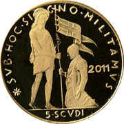 Malta 5 Scvdi St. John give the banner to Frey M. Festing 2011 Proof SVB • HOC • SIGNO • MILITAMVS 2011 5•SCVDI coin reverse Malta 5 Scvdi St. John give the banner to Frey M. Festing 2011 Proof SVB • HOC • SIGNO • MILITAMVS 2011 5•SCVDI coin reverse