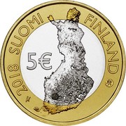 Finland 5€ Tammerkoski Rapids National Park 2018 2018 SUOMI FINLAND 5€ coin obverse