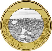 Finland 5€ Tammerkoski Rapids National Park 2018 - coin reverse