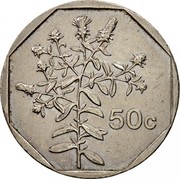 Malta 50 Cents 1991 KM# 98 Reform Coinage 50 C coin reverse Malta 50 Cents 1991 KM# 98 Reform Coinage 50 C coin reverse