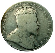 Canada 50 Cents Edward VII 1905 KM# 12 EDWARDVS VII DEI GRATIA REX IMPERATOR coin obverse Canada 50 Cents Edward VII 1905 KM# 12 EDWARDVS VII DEI GRATIA REX IMPERATOR coin obverse