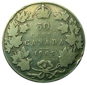 Canada 50 Cents Edward VII 1905 KM# 12 50 CENTS CANADA coin reverse Canada 50 Cents Edward VII 1905 KM# 12 50 CENTS CANADA coin reverse