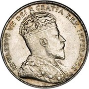 Canada 50 Cents Edward VII 1907 KM# 11 EDWARDUS VII DEI GRATIA REX IMPERATOR coin obverse Canada 50 Cents Edward VII 1907 KM# 11 EDWARDUS VII DEI GRATIA REX IMPERATOR coin obverse