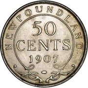 Canada 50 Cents Edward VII 1907 KM# 11 NEWFOUNDLAND 50 CENTS coin reverse Canada 50 Cents Edward VII 1907 KM# 11 NEWFOUNDLAND 50 CENTS coin reverse