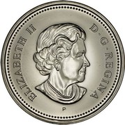 Canada 50 Cents Elizabeth II 4th portrait 2004 P KM# 494 ELIZABETH II D ∙ G ∙ REGINA SB coin obverse Canada 50 Cents Elizabeth II 4th portrait 2004 P KM# 494 ELIZABETH II D ∙ G ∙ REGINA SB coin obverse
