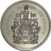 Canada 50 Cents Elizabeth II 4th portrait 2004 P KM# 494 CANADA *YEAR* 50 CENTS A MARI USQUE ADMARE coin reverse Canada 50 Cents Elizabeth II 4th portrait 2004 P KM# 494 CANADA *YEAR* 50 CENTS A MARI USQUE ADMARE coin reverse