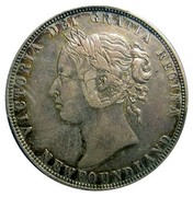 Canada 50 Cents Victoria 1870 KM# 6 VICTORIA DEI GRATIA REGINA NEWFOUNDLAND coin obverse Canada 50 Cents Victoria 1870 KM# 6 VICTORIA DEI GRATIA REGINA NEWFOUNDLAND coin obverse