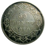 Canada 50 Cents Victoria 1870 KM# 6 50 CENTS coin reverse Canada 50 Cents Victoria 1870 KM# 6 50 CENTS coin reverse