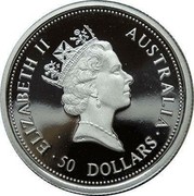 Australia 50 Dollars (Koala) ELIZABETH II AUSTRALIA 50 DOLLARS RDM coin obverse Australia 50 Dollars (Koala) ELIZABETH II AUSTRALIA 50 DOLLARS RDM coin obverse