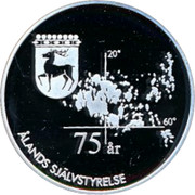 Finland 50 Euro 75 Years of Aland Self-Government 1997 Proof 75 ÅR ÅLANDS SJÄLVSTYRELSE coin reverse Finland 50 Euro 75 Years of Aland Self-Government 1997 Proof 75 ÅR ÅLANDS SJÄLVSTYRELSE coin reverse