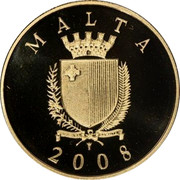 Malta 50 Euro Auberge de Castille 2008 Proof KM# 137 MALTA REPUBBLIKA TA' MALATA 2008 coin obverse Malta 50 Euro Auberge de Castille 2008 Proof KM# 137 MALTA REPUBBLIKA TA' MALATA 2008 coin obverse