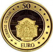 Malta 50 Euro Auberge D'Italie 2010 Proof KM# 141 MALTA REPUBBLIKA TA' MALTA 2010 coin obverse Malta 50 Euro Auberge D'Italie 2010 Proof KM# 141 MALTA REPUBBLIKA TA' MALTA 2010 coin obverse