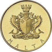 Malta 50 Pounds First Maltese coin 1974 KM# 28 MALTA coin obverse