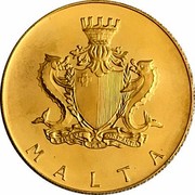 Malta 50 Pounds Seagod Neptune 1972 KM# 18 MALTA coin obverse Malta 50 Pounds Seagod Neptune 1972 KM# 18 MALTA coin obverse