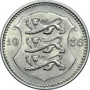 Estonia 50 Senti 1936 KM# 18 Reform Coinage coin obverse Estonia 50 Senti 1936 KM# 18 Reform Coinage coin obverse