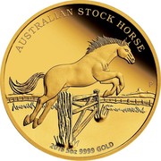 Australia 500 Dollars Australian Stoch Horse 2016 P AUSTRALIAN STOCK HORSE 2016 5 OZ 9999 GOLD P JM coin reverse Australia 500 Dollars Australian Stoch Horse 2016 P AUSTRALIAN STOCK HORSE 2016 5 OZ 9999 GOLD P JM coin reverse