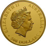 Australia 500 Dollars (Australian Stoch Horse) ELIZABETH II AUSTRALIA • 500 DOLLARS • IRB coin obverse Australia 500 Dollars (Australian Stoch Horse) ELIZABETH II AUSTRALIA • 500 DOLLARS • IRB coin obverse