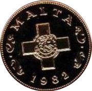 Malta Cent 10th Anniversary of Decimalization 1982 FM (U) KM# 57 MALTA 1982 coin obverse Malta Cent 10th Anniversary of Decimalization 1982 FM (U) KM# 57 MALTA 1982 coin obverse