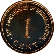 Malta Cent 10th Anniversary of Decimalization 1982 FM (U) KM# 57 10TH ANNIVERSARY OF DECIMALIZATION 1 CENT coin reverse Malta Cent 10th Anniversary of Decimalization 1982 FM (U) KM# 57 10TH ANNIVERSARY OF DECIMALIZATION 1 CENT coin reverse