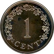 Malta Cent George Cross 1976 (M) KM# 8 1 CENT coin reverse Malta Cent George Cross 1976 (M) KM# 8 1 CENT coin reverse