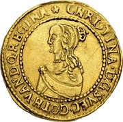 Estonia Ducat Christina 1650 GP KM# 7.2 CHRISTINA ∙ D : G : SVEC ∙ GOTH ∙ VAND . Q ∙ REGINA ∙ coin obverse Estonia Ducat Christina 1650 GP KM# 7.2 CHRISTINA ∙ D : G : SVEC ∙ GOTH ∙ VAND . Q ∙ REGINA ∙ coin obverse