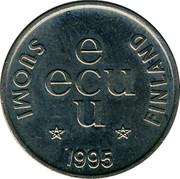 Finland ECU Moneta 1995 UNC SUOMI FINLAND E ECU U 1995 coin obverse