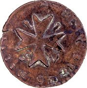Malta Grano Manuel Pinto de Fonseca 1751 KM# 245 IN NOC SIGNO MILITAMVS 1751 coin reverse Malta Grano Manuel Pinto de Fonseca 1751 KM# 245 IN NOC SIGNO MILITAMVS 1751 coin reverse