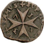 Malta Grano (Giovani Paolo Lascaris Castellar) KM# 70 SVB HOC SIGNO MILITAMVS 1637 coin reverse Malta Grano (Giovani Paolo Lascaris Castellar) KM# 70 SVB HOC SIGNO MILITAMVS 1637 coin reverse