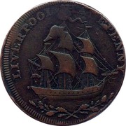 UK Halfpenny Lancashire - Liverpool-Bishop Blaize ND (1791-1793)  LIVERPOOL HALFPENNY coin obverse UK Halfpenny Lancashire - Liverpool-Bishop Blaize ND (1791-1793)  LIVERPOOL HALFPENNY coin obverse