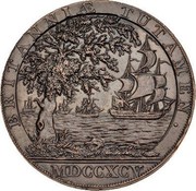 UK Halfpenny Warwickshire - Birmingham-Clarke's 1795  BRITANNIÆ TUTAMEN MDCCXCV coin reverse UK Halfpenny Warwickshire - Birmingham-Clarke's 1795  BRITANNIÆ TUTAMEN MDCCXCV coin reverse