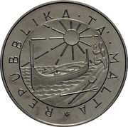 Malta Lira World Fisheries Conference 1984 KM# 63 REPUBBLIKA TA' MALTA coin obverse Malta Lira World Fisheries Conference 1984 KM# 63 REPUBBLIKA TA' MALTA coin obverse