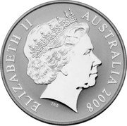 Australia One Dollar Kangaroo holding football (Partially Gilded) 2008 ELIZABETH II AUSTRALIA 2008 IRB coin obverse Australia One Dollar Kangaroo holding football (Partially Gilded) 2008 ELIZABETH II AUSTRALIA 2008 IRB coin obverse