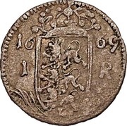Estonia Ore Carl XI 1669 KM# 35 16 - 69 1 - R coin reverse Estonia Ore Carl XI 1669 KM# 35 16 - 69 1 - R coin reverse