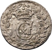 Estonia Ore Carl XI With ribbon 1671 LN KM# 1 C XI coin obverse