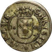 Estonia Ore Christina 1650 KM# 6 CHRISTINA ∙ D G ∙ RE : SVE ∙ 16 - 48 coin obverse
