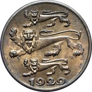 Estonia Sent 1929 KM# 10 Reform Coinage 1929 coin obverse Estonia Sent 1929 KM# 10 Reform Coinage 1929 coin obverse