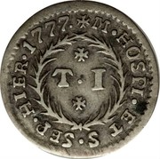 Malta Tari Emmanuel de Rohan 1777 KM# 307.1 M∙HOSPI∙ET S∙SEP∙HIER∙1777, T ∙ I coin reverse Malta Tari Emmanuel de Rohan 1777 KM# 307.1 M∙HOSPI∙ET S∙SEP∙HIER∙1777, T ∙ I coin reverse