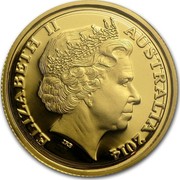 Australia Ten Dollars Explorers First Sightings Kangaroo 2014 ELIZABETH II AUSTRALIA 2014 IRB coin obverse Australia Ten Dollars Explorers First Sightings Kangaroo 2014 ELIZABETH II AUSTRALIA 2014 IRB coin obverse