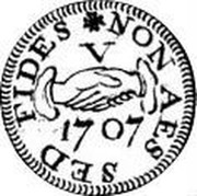 Malta V Grani Ramon Perellos 1707 KM# 143 NON AES SED FIDES V 1707 coin reverse