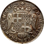 Malta VI Tari Emmanuel de Rohan 1776 KM# 303.2 F EMMANUEL DE ROHAN M M H H S coin obverse Malta VI Tari Emmanuel de Rohan 1776 KM# 303.2 F EMMANUEL DE ROHAN M M H H S coin obverse