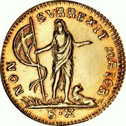 Malta X Scudi Emmanuel Pinto 1756 KM# 255 NON SVRREXIT MAIOR S∙X coin reverse