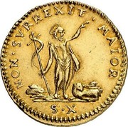 Malta X Scudi Emmanuel Pinto 1761 KM# 269 NON∙SVRREXIT∙MAIOR S∙X coin reverse Malta X Scudi Emmanuel Pinto 1761 KM# 269 NON∙SVRREXIT∙MAIOR S∙X coin reverse